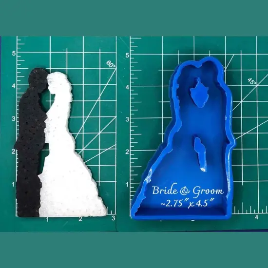 Bride & Groom Silicone Freshie Mold {1}