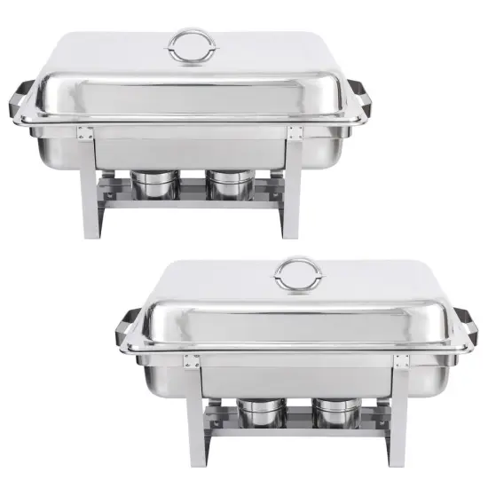 2 PCS 8 Quart Chafing Dish Buffet Set {5}