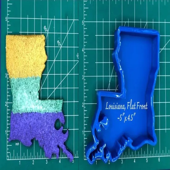 Louisiana - Flat Front - Silicone Freshie Mold {1}