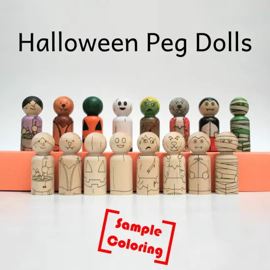Halloween Peg Doll Set by Pegsies&trade; {4}