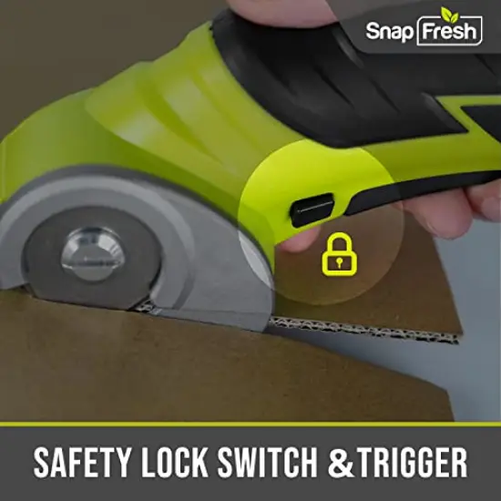 Cordless Electric Scissors, 4V Electric Mini Cutter, Carpet and Cardboard Cutter with a Replacement Blade, Rotary Cutter for Cardboard Packages Leather Plastic {6}