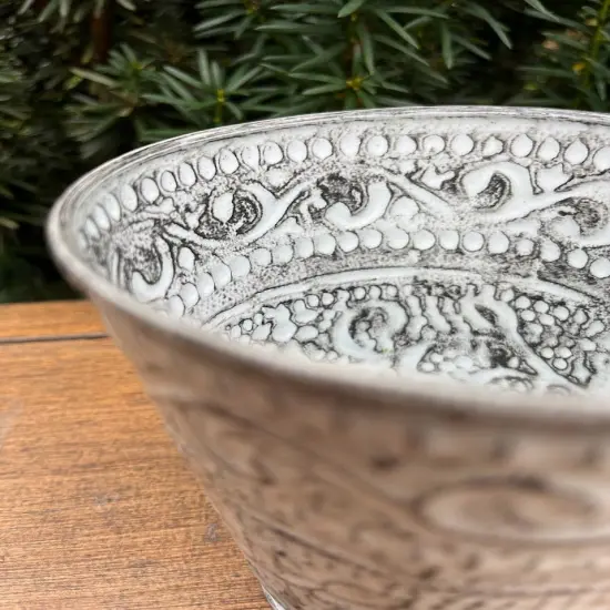 Trio Planter - 4" White Vintage {3}