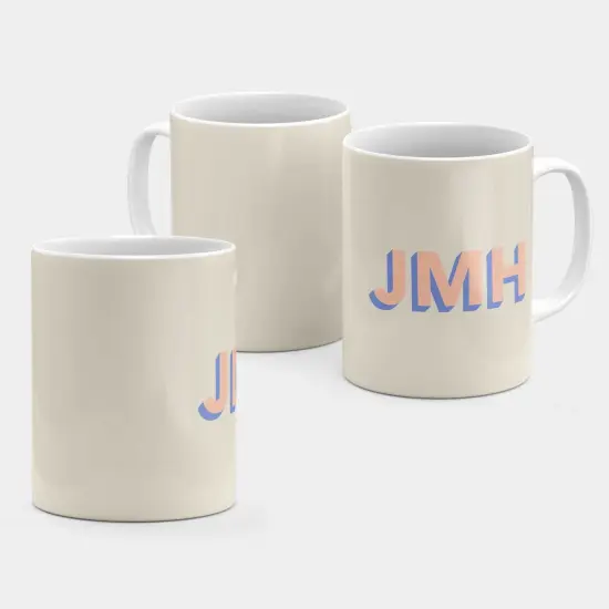 Monogram 3D Initials 11oz Mug VI {3}