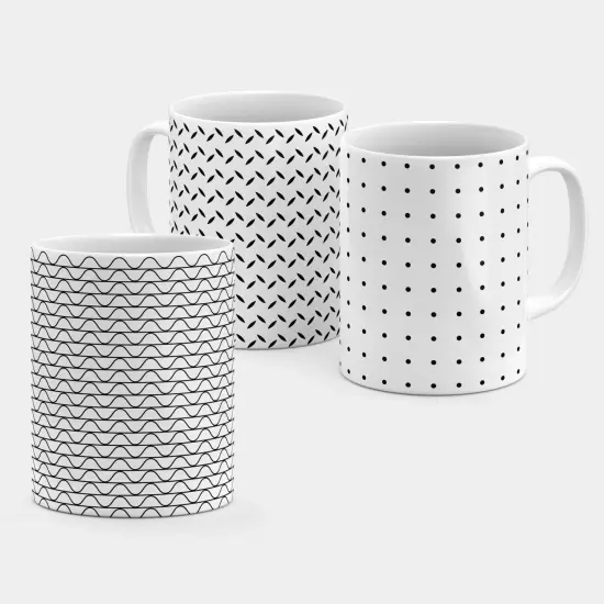 Mnml Wire Wave Pattern 11 Oz Mug {2}