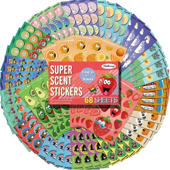 68 Sheets Scented Stickers,17 Different Scents Smelly Stickers for Kids &Teachers & Parents as Reward Stickers, Christmas Gift, Party Favor. Smelly Stickers. {2}