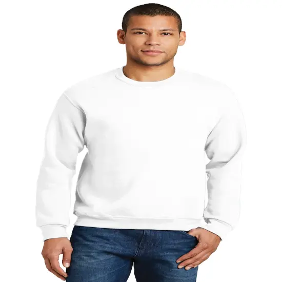 JERZEEAS&reg; NuBlend Crewneck Sweatshirt White {1}