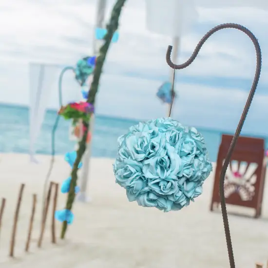 100-Pack: Sky Blue Rose Picks, 8" Stems, 3" Wide by Floral Home&reg; {6}