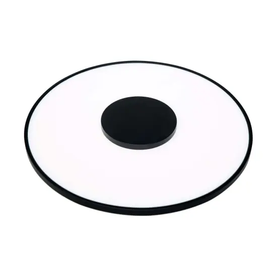 Nuvo 31.5w 17" Flush Mount LED Fixture Round Shape in Black Finish Warm White {1}