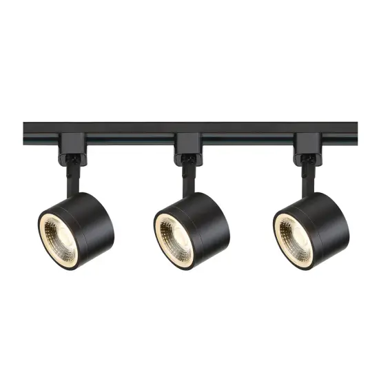 Nuvo TK404 Round Black 3 Light LED Track Kit - 36 watts - Soft White {1}