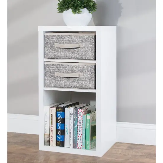 mDesign Soft Fabric Closet Organizer Box with Pull Handle {2}