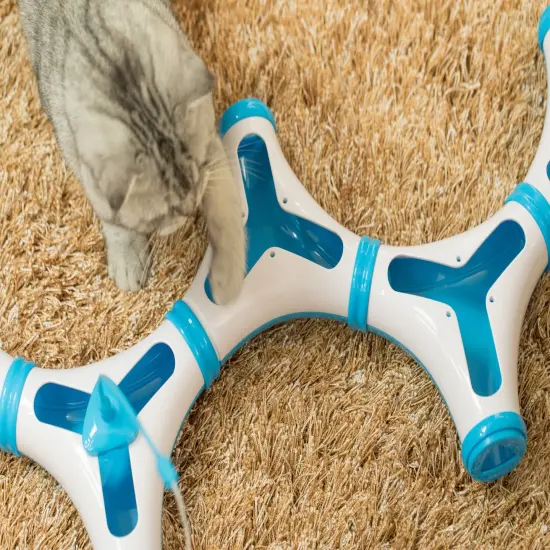 Configurable Interactive Cat Toy with Spring Feather Teaser {3}