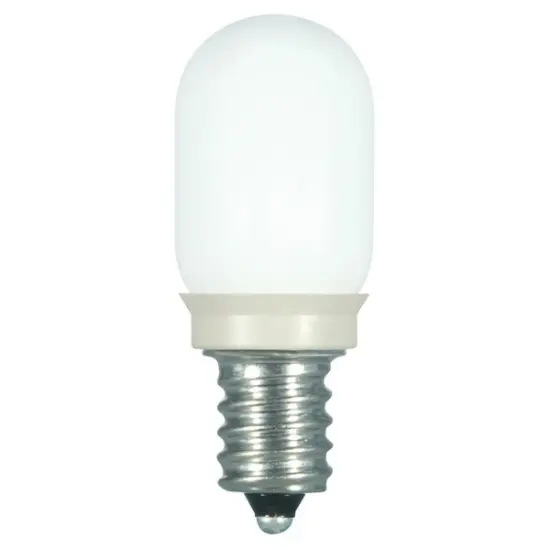 0.8w T6 LED 120v Frost E12 Candelabra base 2700K Warm White {1}
