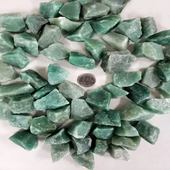 Green Aventurine AKA Green Quartz - Rough Stones Bulk {3}
