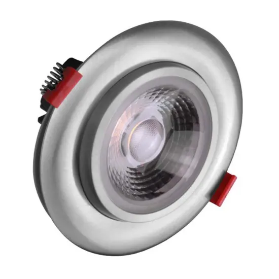 NICOR 4-inch LED Gimbal Recessed Downlight in Nickel, 2700K {1}
