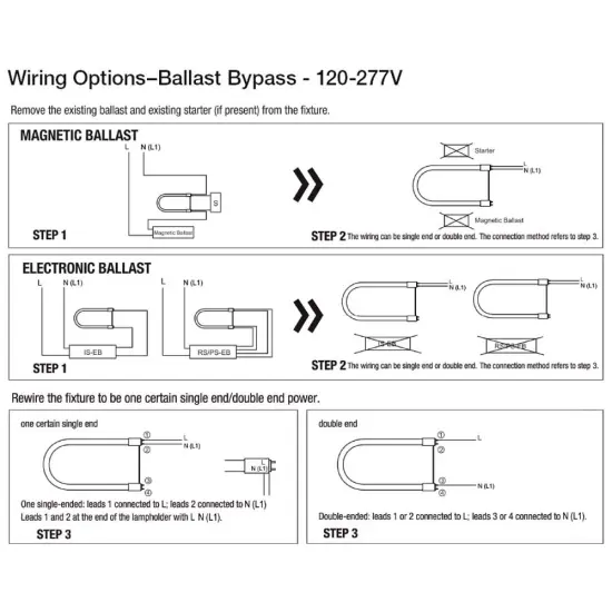 Satco S18450 13w T8 U-Bend LED G13 Base 1800 lumens 3000K - Ballast Dependant or Bypass {4}