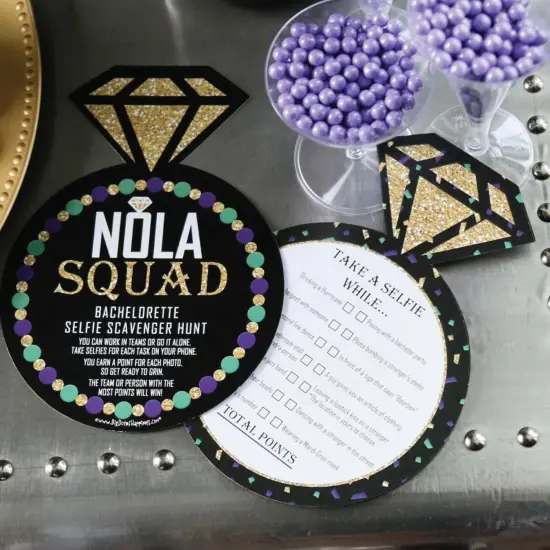 Big Dot of Happiness Nola Bride Squad - Selfie Scavenger Hunt - New Orleans Bachelorette Party Game - Set of 12 {6}