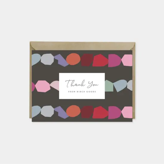 Thank You Card Set, Cut Out Shape {4}