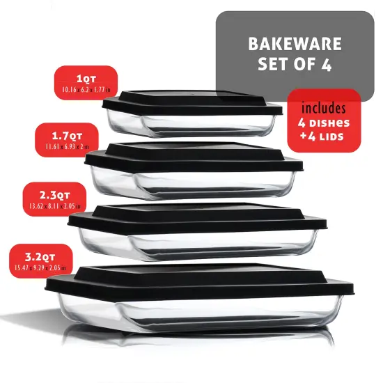 Eatex Baking Lasagna Pans Set with lid {2}