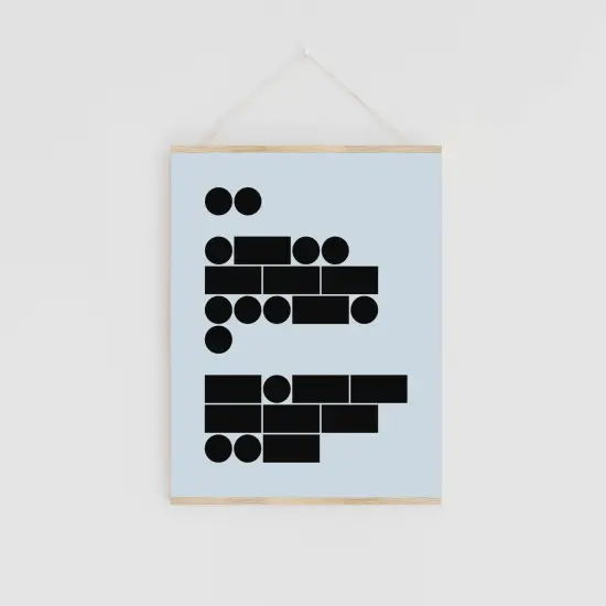 Morse Code Print, Jumbo Art Card, {1}