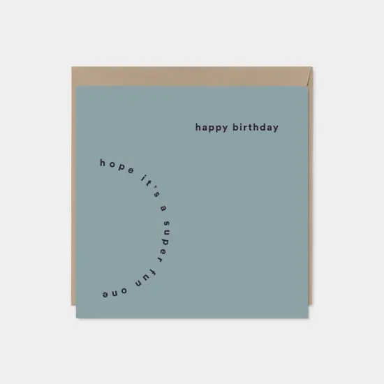 Modern Happy Birthday Card, Typographic {7}