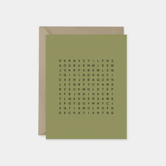 Parchment Father's Day Word Search Card {4}
