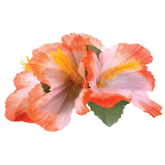 New Orange Adult Luau Hawaiian Flower Hibiscus Costume Accessory Hair Clips {1}