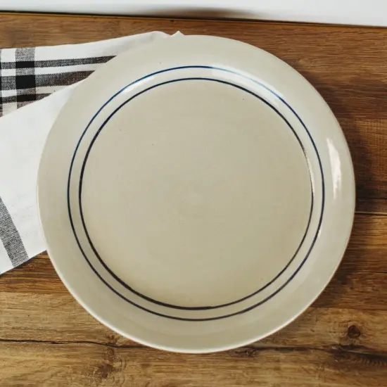Salad Plate Blue Stripe {3}