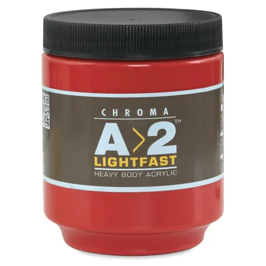 Chroma A2 Student Acrylics - Cadmium Red Medium Hue, 250 ml jar {1}
