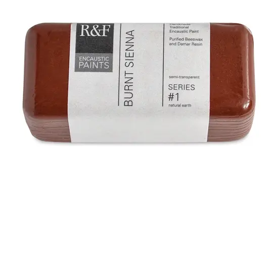 R&F Encaustic Paint Block - Burnt Sienna, 104 ml block {1}