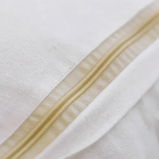 16" Handwoven Cotton Throw Pillow Cover with Ribbed Line Dots and Wave Border Blue with Cushion {4}