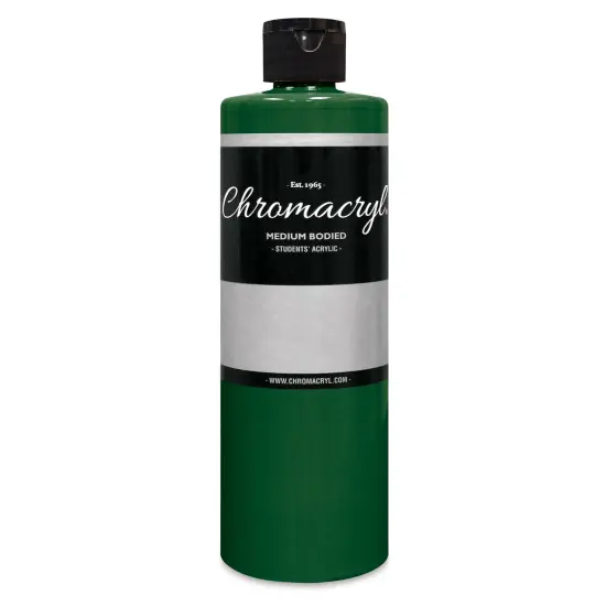 Chromacryl Students' Acrylics - Green Deep, 16 oz bottle {2}
