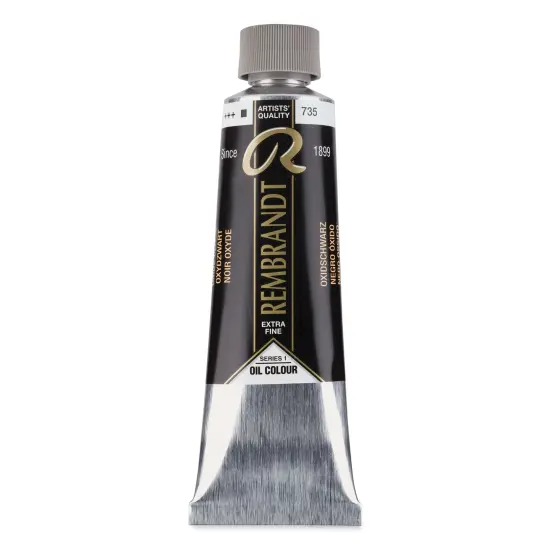 Rembrandt Artists' Oil Color - Oxide Black, 150 ml tube {1}