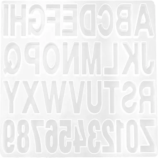 Pixiss Alphabet Letter Silicone Resin Molds Backward {2}