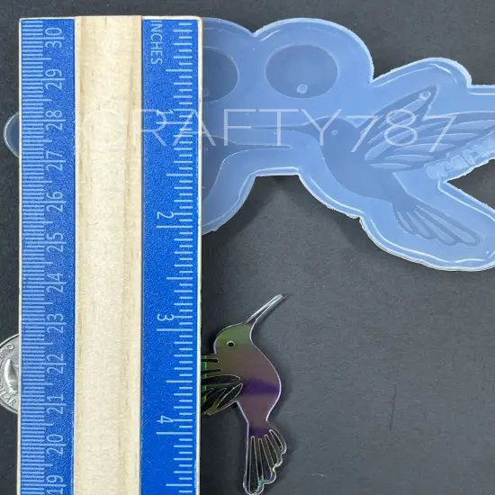 Hummingbird Dangle Earring Silicone Mold (D5) {6}