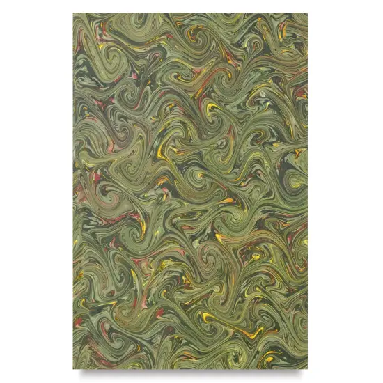 Books by Hand Marbled Paper - 12" x 19", Green {2}