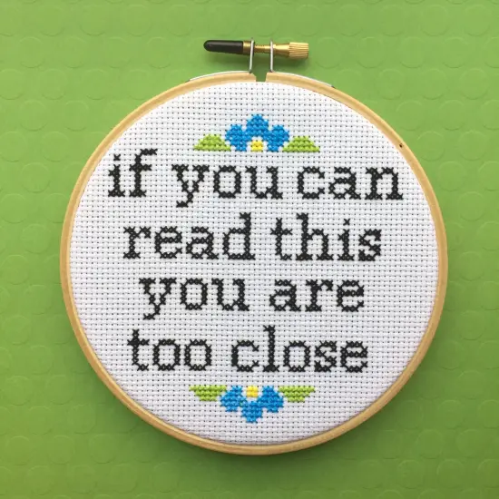 You Are Too Close Counted Cross Stitch DIY KIT {1}