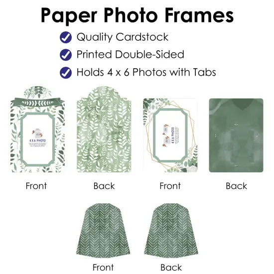 Big Dot of Happiness Boho Botanical - Greenery Party 4x6 Picture Display - Paper Photo Frames - Set of 12 {6}