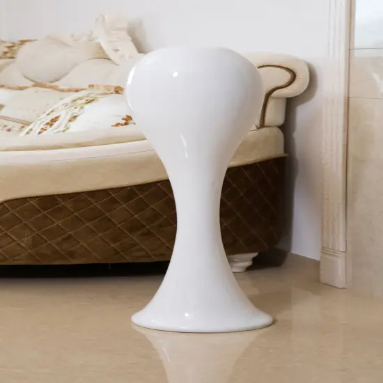 39 Tall White Narrow Unique Fiberglass Modern Floor Vase {3}