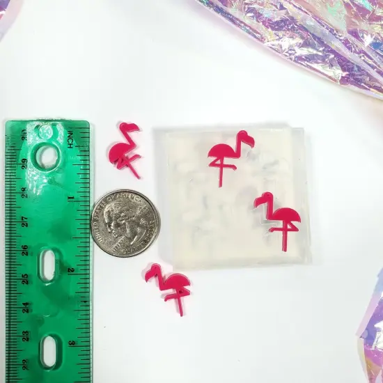Flamingos Earrings Silicone Mold(B7) {4}
