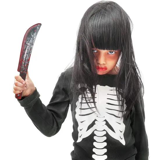 Bloody Butcher Knife Prop - Blood Stained Fake Costume Knives Props for Zombie Costumes {3}