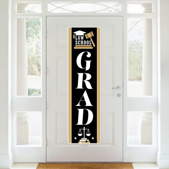 Big Dot of Happiness Law School Graduation Party Door Decoration - Vertical Banner {3}