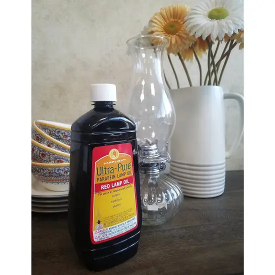 Lamplight Farms Ultra-Pure Clean-Burning Lamp Oil 99% Pure Paraffin 32 Oz Red {4}