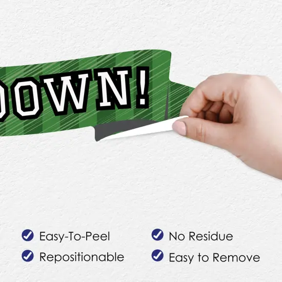 Big Dot of Happiness End Zone - Football - Peel and Stick Sports Decor Vinyl Wall Art Stickers - Wall Decals - Set of 20 {4}