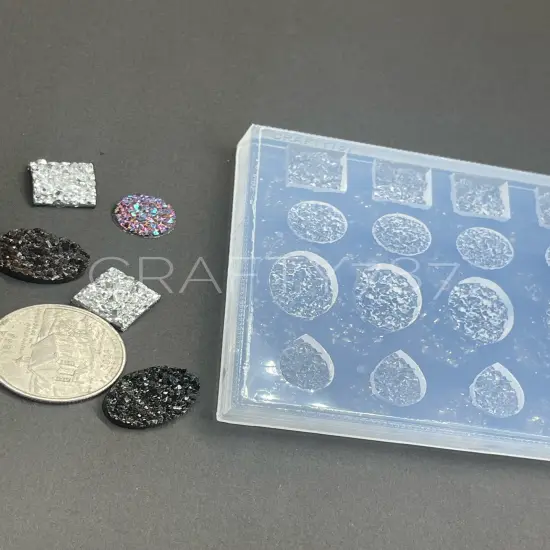 Druzy Variety Earrings Silicone Mold (B2) {5}