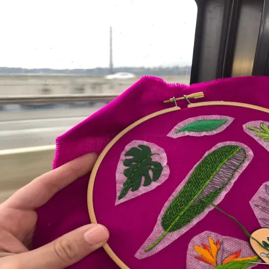 MCreativeJ Tropical Plants - Peel Stick and Stitch Hand Embroidery Patterns {5}