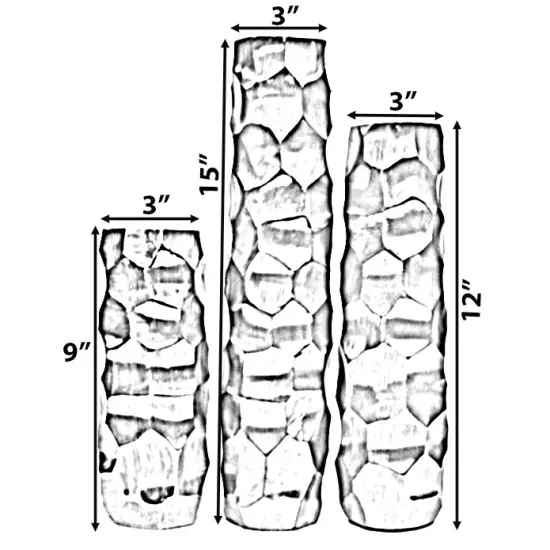 Set of 3 Decorative Modern Metal Honeycomb Design Table Flower Vase for Dining Room, Living Room Bedroom, or Wedding {5}