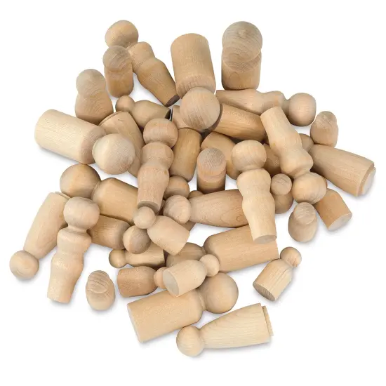 Hygloss Wooden People Shapes, Assortment of 40 Pieces {2}