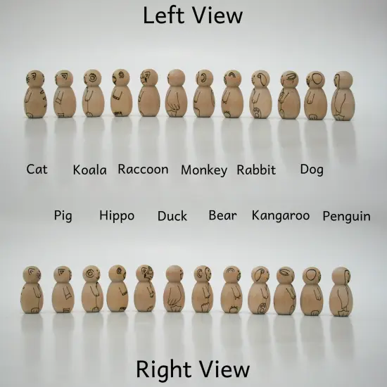 Miniature Animal Peg Doll Set by Pegsies&trade; {5}