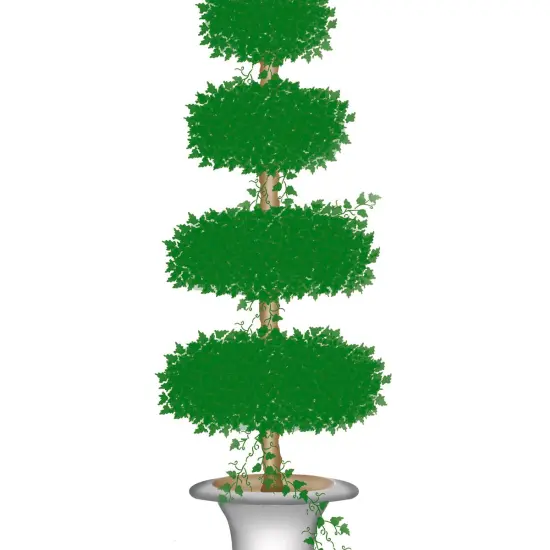 Tall Topiary with Four Oval Shapes Wall Stencil | 2586 by Designer Stencils | Floral Stencils | Reusable Art Craft Stencils for Painting on Walls, Canvas, Wood | Reusable Plastic Paint Stencil for Home Makeover | Easy to Use & Clean Art Stencil {2}