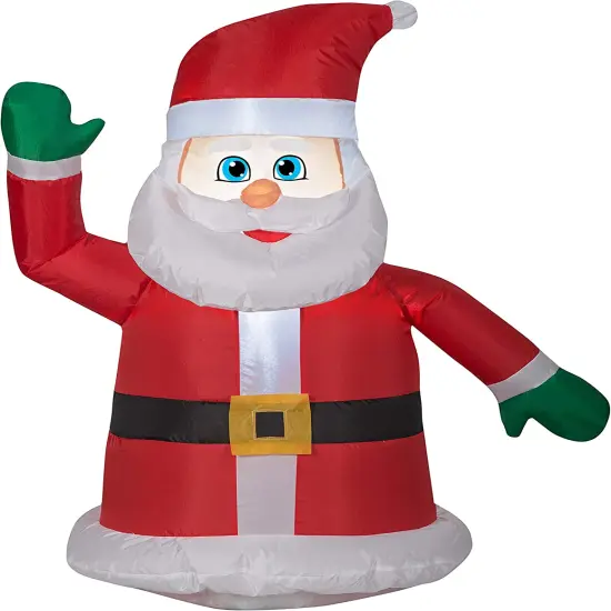 3' Gemmy Airblown Inflatable Christmas CAR BUDDY Santa Claus 117645 {1}